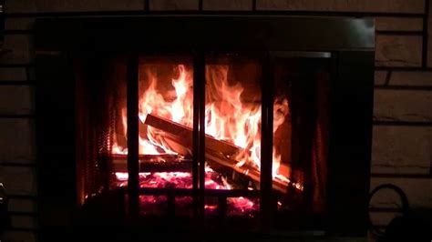 crackling wood burning fireplace hd youtube