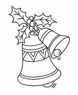 Christmas Coloring Pages Bells Holly Bell Colouring Printable Colour Drawing Color Sheets Kids Print Beautiful Template Clipart Decorations Taco Holiday sketch template