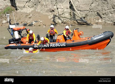 Severn Area Rescue Association Sara Lifeboat Exercise On The River Wye