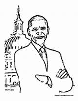 Coloring Obama Political Barack Pages Colormegood sketch template