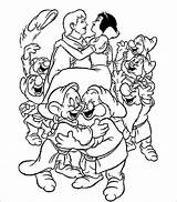 Coloring Pages Snow Seven Disney Dwarfs Azcoloring sketch template