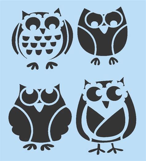 owl stencil owls stencils bird birds flexible template