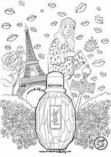 Coloriage Coloriages Colorier Dessin Imprimer Adulte Parfum Paris Laurent Yves Saint Adultes Livres Gratuit Artikel Von Stef Mademoiselle Originaux Et sketch template
