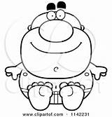 Pudgy Swimmer Sitting Male Clipart Cartoon Cory Thoman Outlined Coloring Vector 2021 sketch template