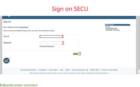 secu member access account sign  guidelines