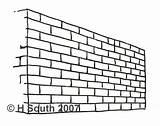 Bricks Ladrillos Ladrillo Mauer Lineares Einfaches sketch template