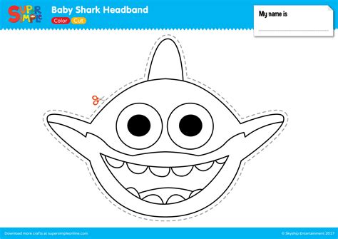 baby shark headband super simple