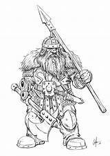 Dwarf Fantasy Draw Easy Drawings Character Drawing Sketch Warrior Sketches Pencil Simple Steps Illustration Choose Board Cartoon sketch template