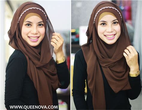 queenova hijab tutorial headband style hijaber hijab