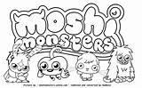 Coloring Moshi Monsters Pages sketch template
