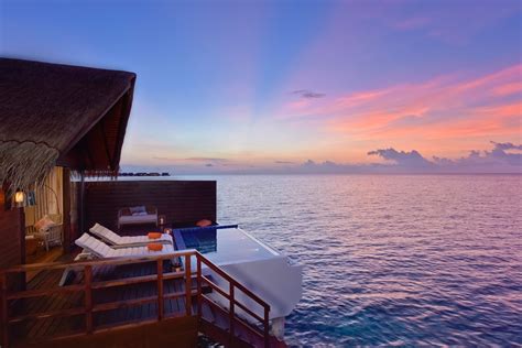 overwater bungalow maldives water villa  pool grand park
