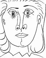 Picasso Coloring Pablo Pages Portrait Drawing Printable Dora Maar Drawings Getdrawings Face Paintings Color Getcolorings Template sketch template