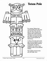 Totem Pole Craft Poles Native American Printables Kids Coloring Pages Grade Crafts Indian Projects Symbols Template Totems Printable Meanings Worksheets sketch template
