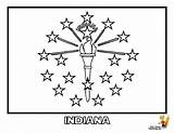Coloring State Flags Pages Indiana Flag Popular Coloringhome sketch template