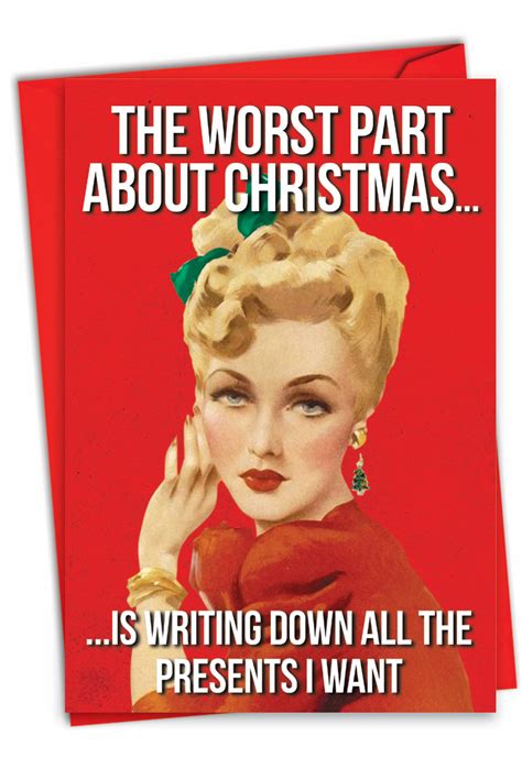 worst part hilarious merry christmas printed greeting card