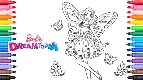 coloring barbie dreamtopia barbie fairy babie coloring pages youtube