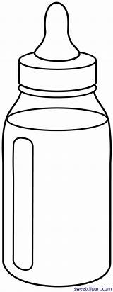 Bottle Baby Outline Clipart Coloring Pages sketch template