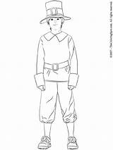 Pilgrim Coloring Pages Kids sketch template