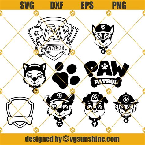 paw patrol svg paw patrol bundle paw patrol vector paw patrol silhouette