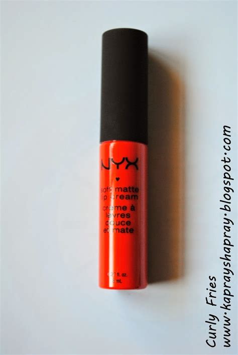 curly fries make up review nyx soft matte lip cream swatches