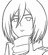 Mikasa Eren Ackerman Aot Lineart Attacco Giganti Desenhos Levi sketch template