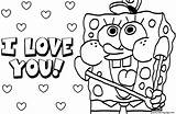 Coloring Valentine Bob Pages Sponge Printable sketch template