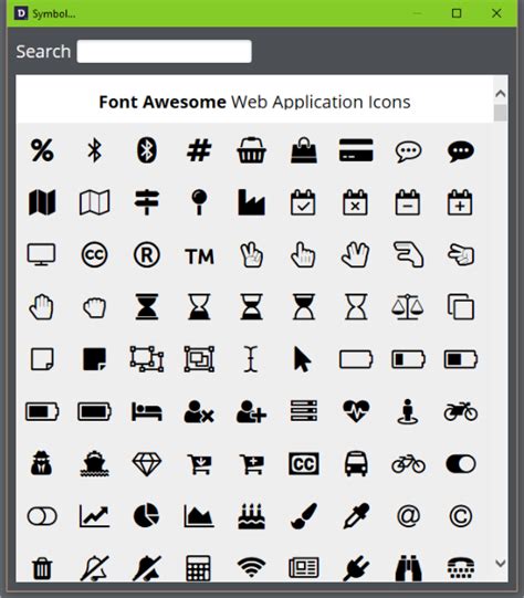 font awesome symbols