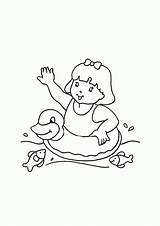 Coloring Pages Swimming Girl Swimmer Color Pool Kids Float Printable Popular Getcolorings Little Coloringhome sketch template