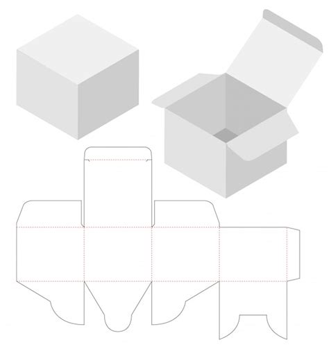 premium vector box packaging die cut template design