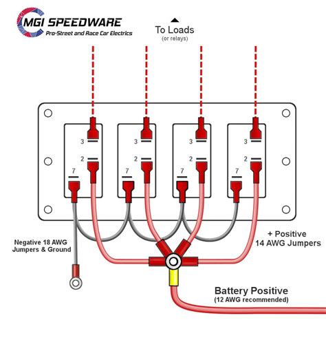 volt  pole rocker switch wiring diagram