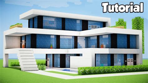 minecraft modern house tutorial image