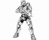 Halo Coloring Pages Printable Sketch Rocket Launcher Master Chief Drawing Books Drawings Getdrawings Comments sketch template