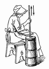 Butter Churn Making Coloring Churning Pages Kansas Milk Amish Cultured Printable Raw Edupics Survival Journalism Problem Tech Make Woman sketch template