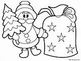 Christmas Sack Claus Santa Coloring Pack Printable Pages Print sketch template