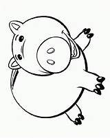 Coloring Piggy Toy Story Bank Clipart Pig Cartoon Cliparts Robber Library Fat Favorites Add sketch template