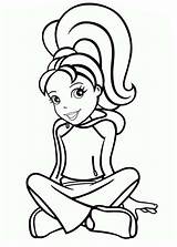 Coloring Sitting Pages Girl Silhouette Polly Pocket Designlooter Boy 39kb 840px sketch template