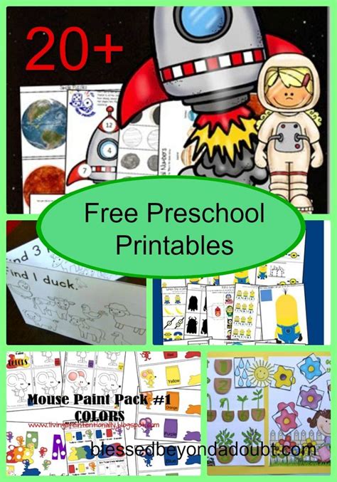 educational printables  preschoolers blessed   doubt