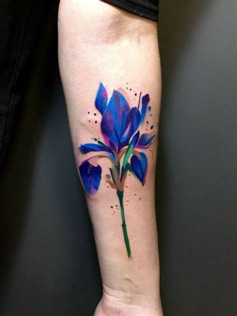 109 Flower Tattoos Designs Ideas And Meanings Iris Flower Tattoo