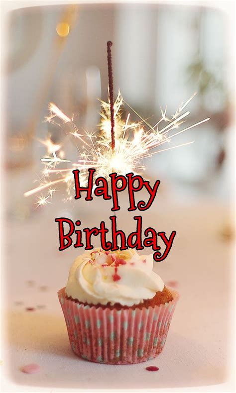 happy birthday cupcake sparklers feliz cumpleanos vintage feliz
