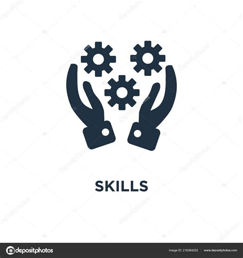 icon skills black skills icon black filled vector illustration skills symbol white background