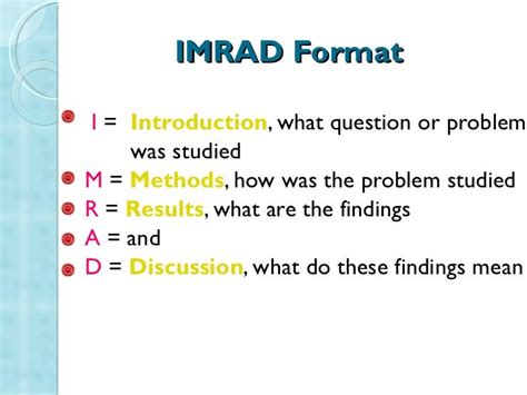 format  imrad thesis   write  medical research paper  steps