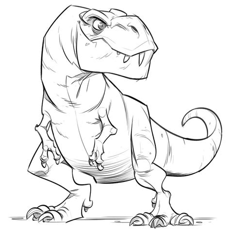 rex dinosaur sketch  paintingvalleycom explore collection