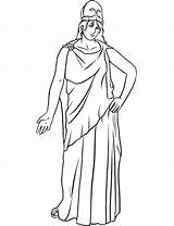 Greek Drawing Gods Goddesses Coloring Athena Ffrom Netart Print Getdrawings sketch template