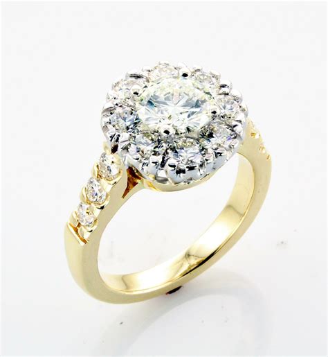 yellow gold diamond engagement ring  keezing kreations