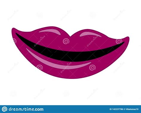 vector lip symbol isolated on white background kiss lip contour