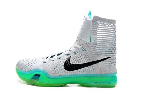 2015 Nike Kobe 10 High Top Men Basketball Shoes Grey Green