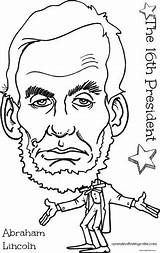 Coloring Abraham Lincoln President 16th Printable sketch template