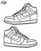 Coloring Tennis Pages Shoes Shoe Printable Nike Blank Comments sketch template
