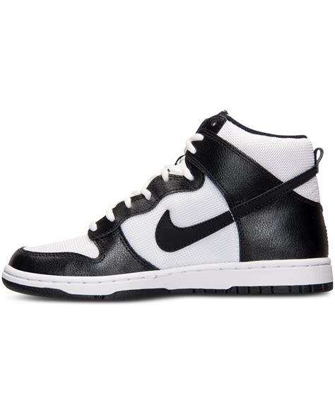 lyst nike women s dunk high skinny casual sneakers from