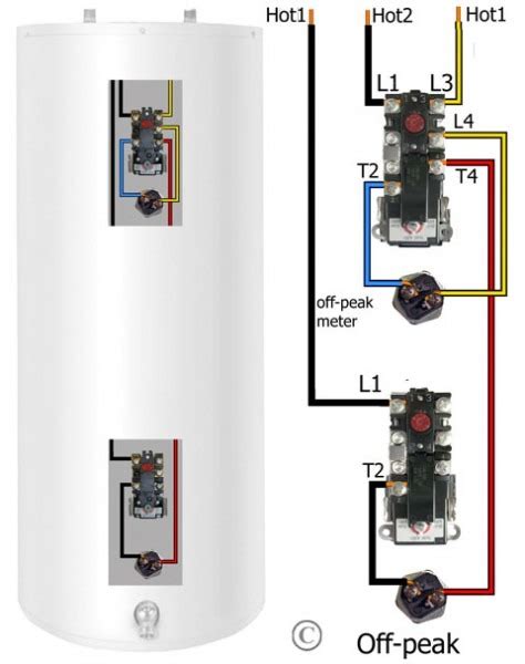 electric water heater thermostat wiring